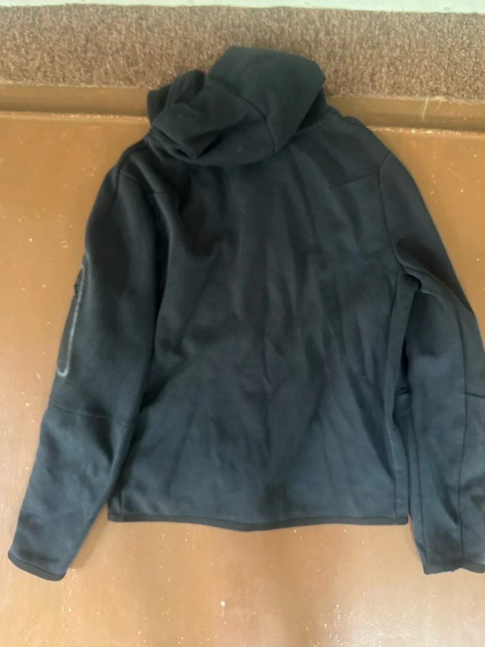 Youth Nike Tech Black Hooded Performance Zip Jacket - XL